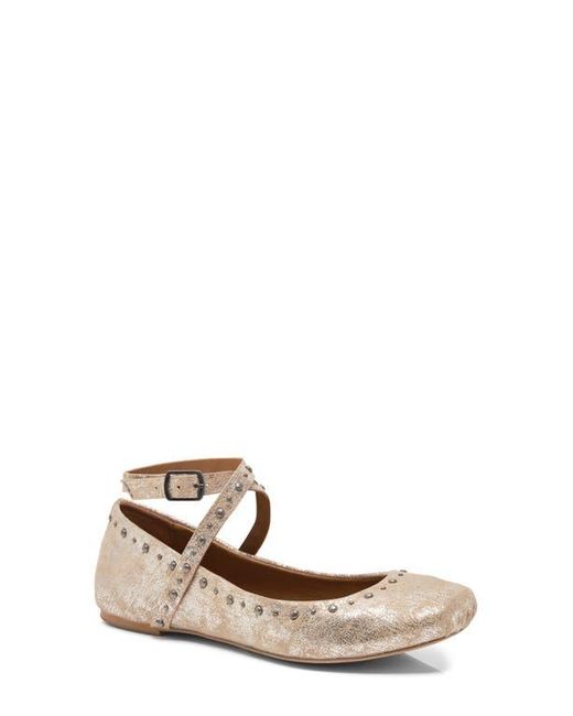 Free People Metallic Grace Ankle Strap Ballet Flat