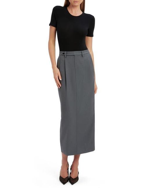 Bardot Gray Amiah Midi Skirt