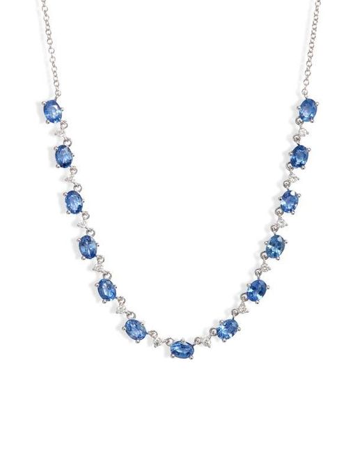 Meira T Blue Sapphire & Diamond Necklace