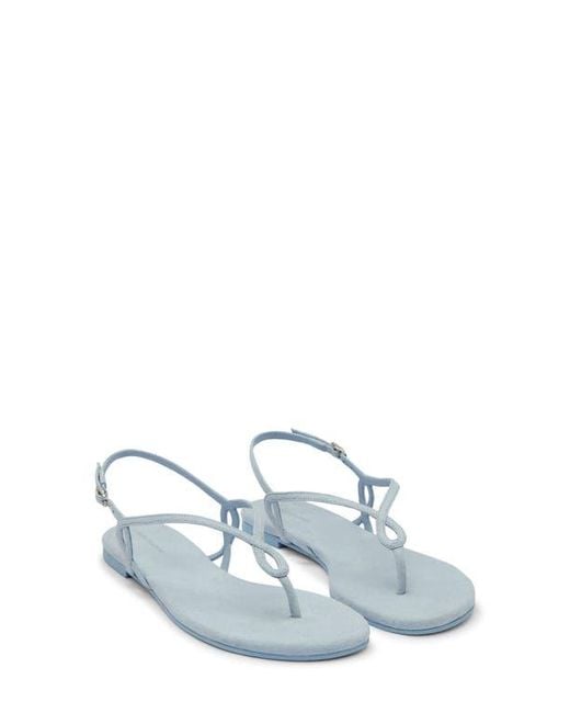 Reformation White Luna Flat Sandal