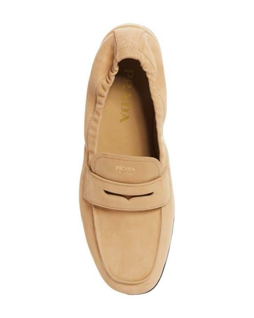 Prada Natural Shuffle Penny Loafer