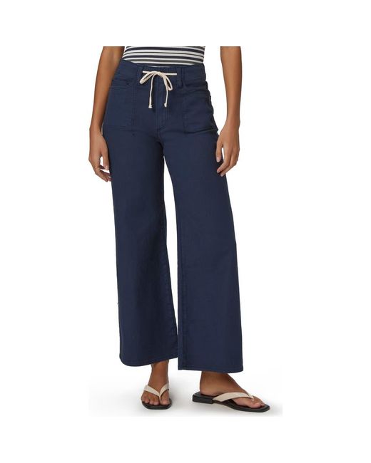 PAIGE Blue Ari Drawstring Wide Leg Pants