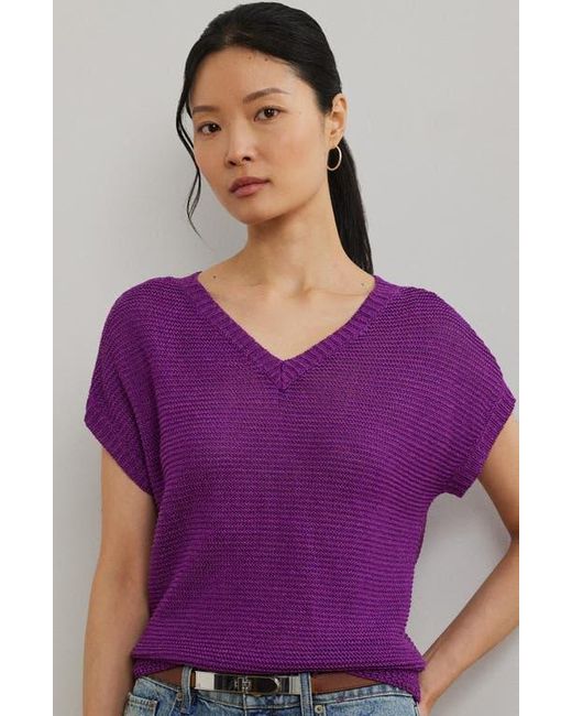 Ralph Lauren Purple Linen Blend Sweater