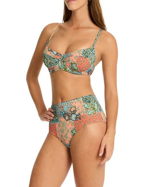 Sea Level Green Java Underwire Balconette Bikini Top