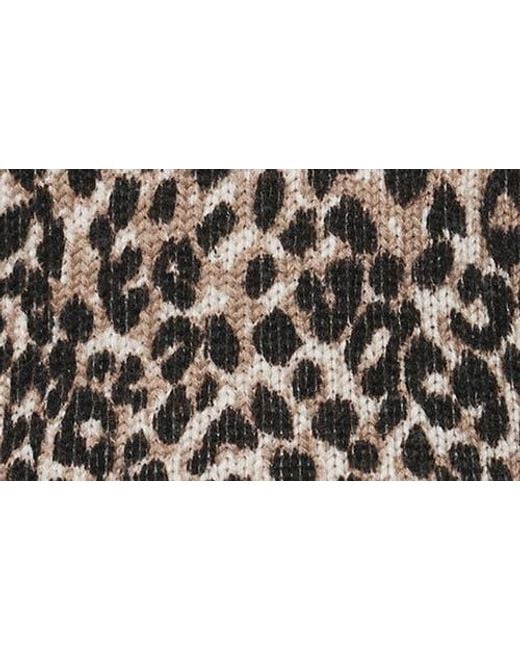 Splendid Black Delaney Leopard Print Crewneck Sweater