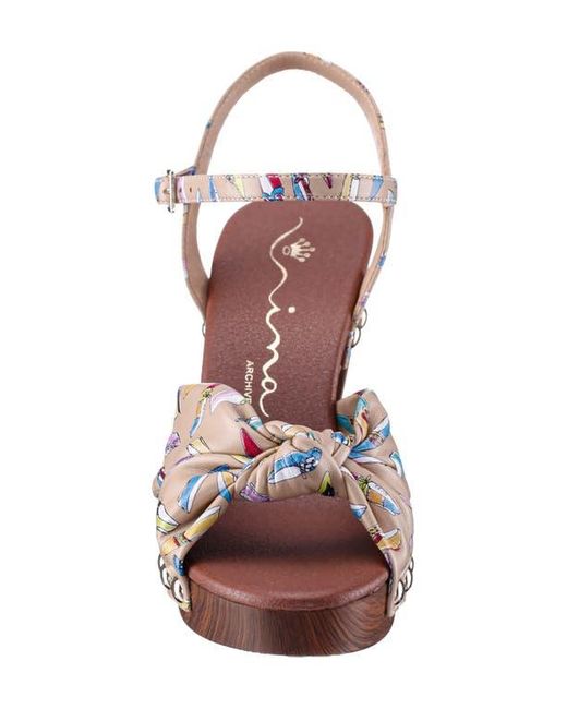 Nina Pink Pop Ankle Strap Platform Sandal