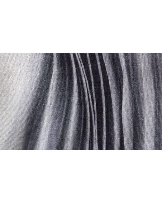 Jason Wu Blue Dancing Pleat Print Merino Wool Turtleneck Sweater