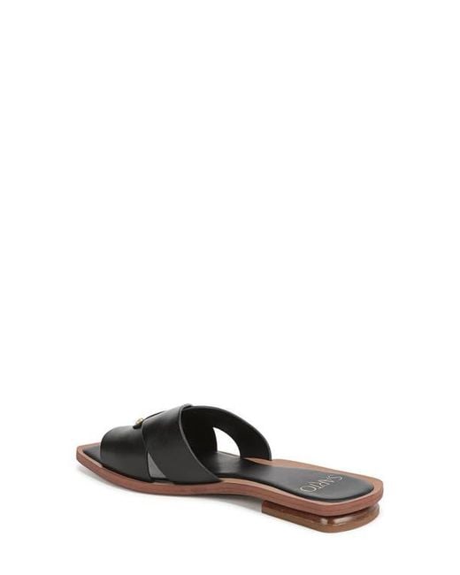 Sarto Black Etta Toe Loop Sandal