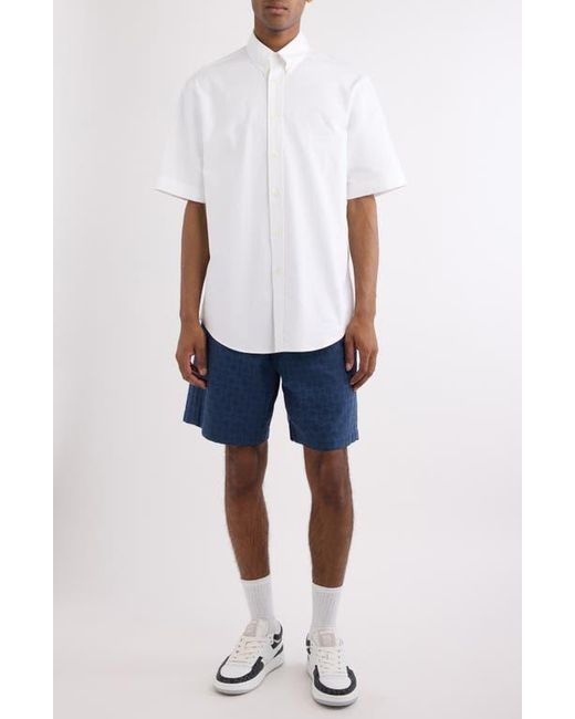 Givenchy White Short Sleeve Cotton Button-Down Shirt for men