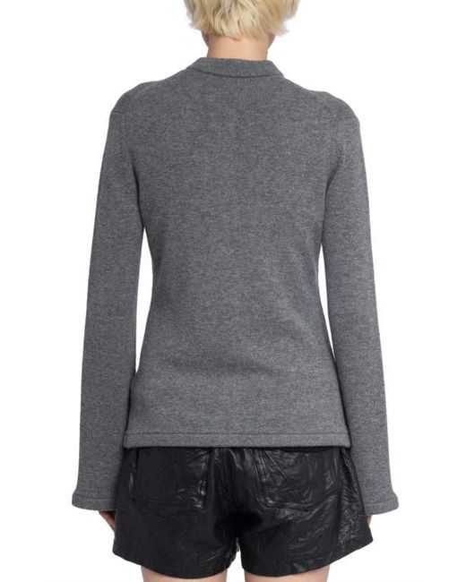 Zadig & Voltaire Gray Lucy Wool & Cashmere Cardigan