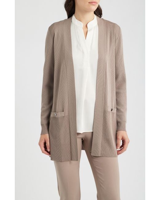 Anne Klein Multicolor Open Front Cardigan