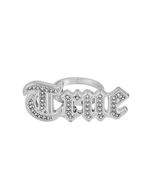 True Religion White True Statement Ring