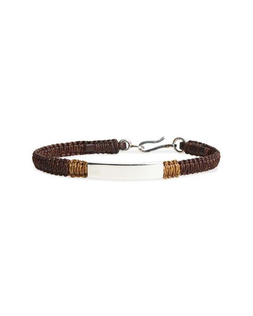Caputo & Co. Multicolor Macramé Id Bracelet for men