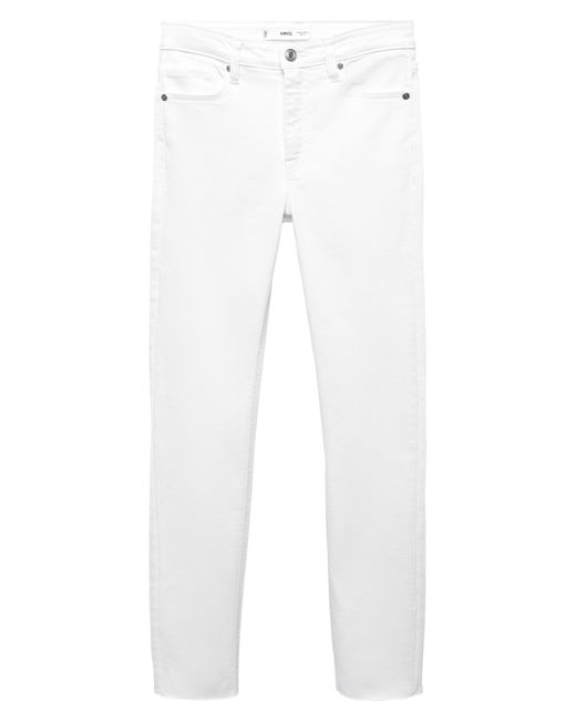 Mango White Crop Skinny Jeans