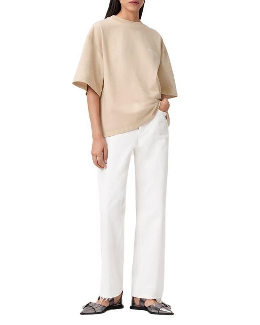 AllSaints Natural Guardian Amelie Oversize Cotton Graphic T-Shirt