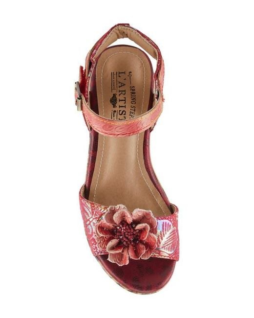 Spring Step Red Wildcat Ankle Strap Sandal