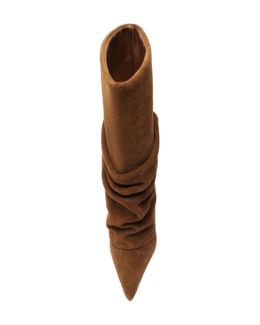 SCHUTZ SHOES Brown Mikki Up Cloak Pointed Toe Boot