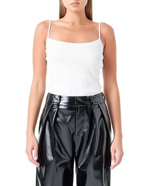 Grey Lab Black Rib Camisole