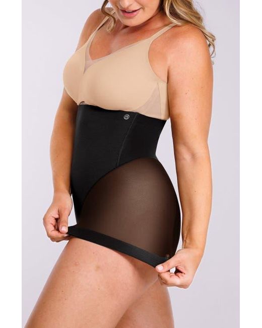 Shapellx Black High Waist Mesh Tummy Control Brief