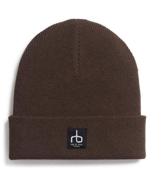 Rag & Bone Brown Evan Beanie for men