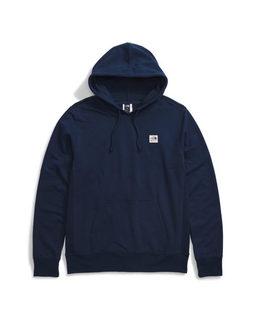 The North Face Blue Heritage Patch Recycled Cotton Blend Hoodie for men