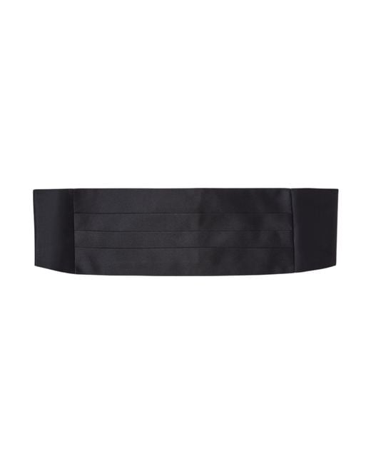 Robert Talbott Black Baldwin Satin Cummerbund for men