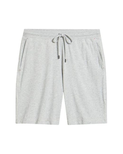 Daniel Buchler Gray Stretch Cotton & Modal Drawstring Pajama Shorts for men