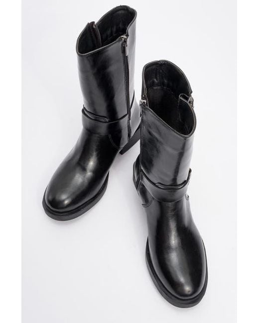 Prologue Shoes Black Fies Buckled Boot