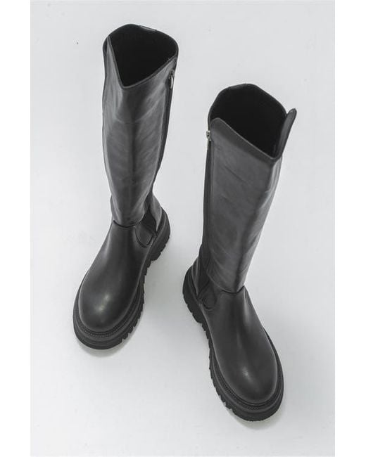 Prologue Shoes Black Shadow Knee High Boot