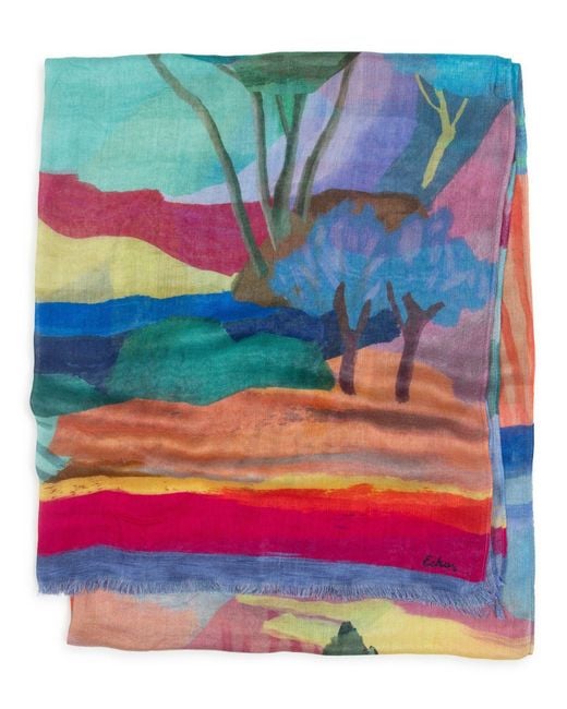 Echo Blue Painterly Landscape Wrap