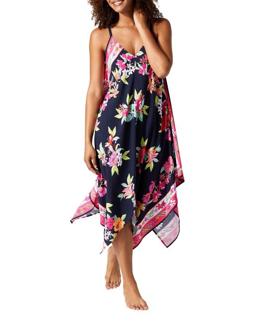 Tommy Bahama Multicolor Floral Scarf Cover-up Dress