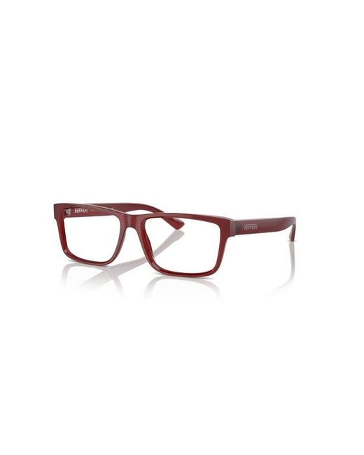 Ferrari Red 57Mm Rectangle Optical Glasses for men