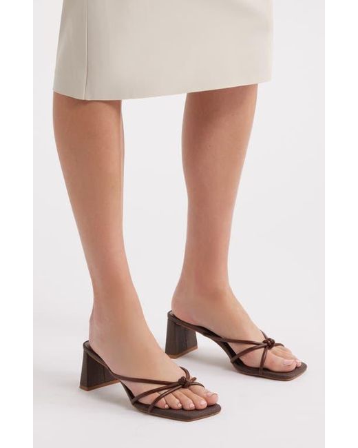Open Edit Brown Jamie Block Heel Sandal