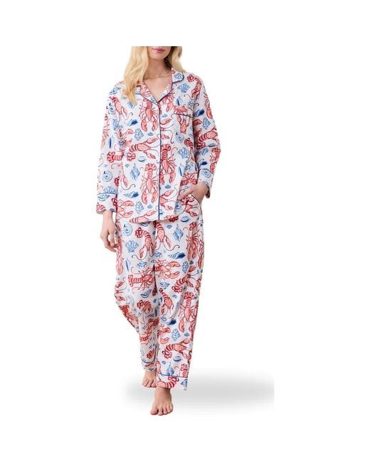 Printfresh Red Cotton Poplin Pajamas