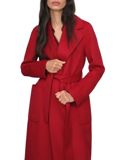 Reiss Red Lucia Wool Blend Coat