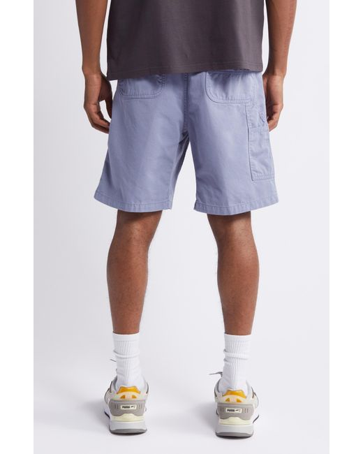Carhartt Blue Flint Organic Cotton Twill Shorts for men