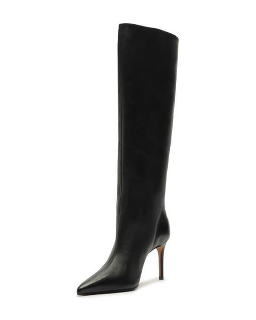 SCHUTZ SHOES Black Ellen Up Pointed Toe Boot