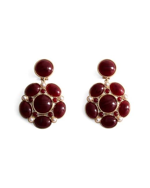 Mango Red Resin Drop Earrings