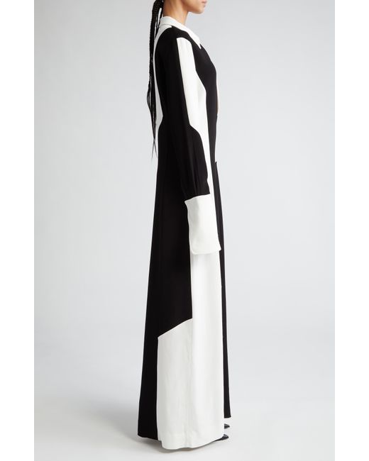 BITE STUDIOS Black Colorblock Long Sleeve Maxi Dress