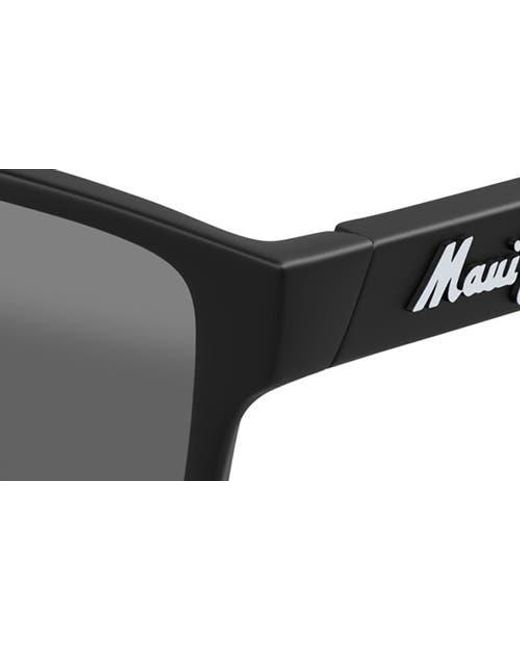 Maui Jim Gray 58Mm Polarizedplus2 Rectangular Sunglasses for men