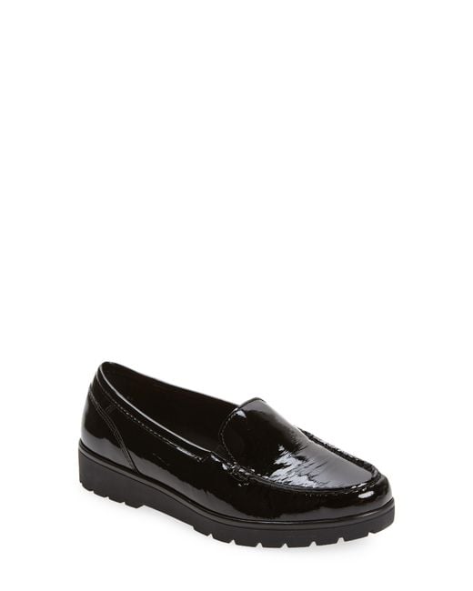 Ara Black Dewitt Platform Loafer