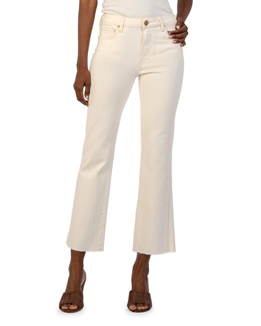 Kut From The Kloth Kelsey Raw Hem High Waist Ankle Flare Jeans in ...