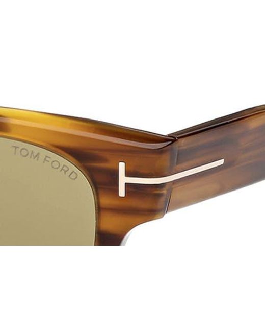 Tom Ford Brown 53Mm Square Sunglasses for men