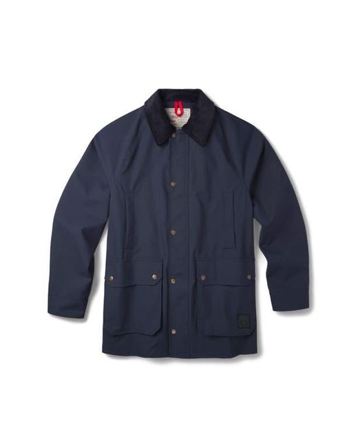 aubi Blue Derwent Long Sleeve Collared Barn Jacket for men