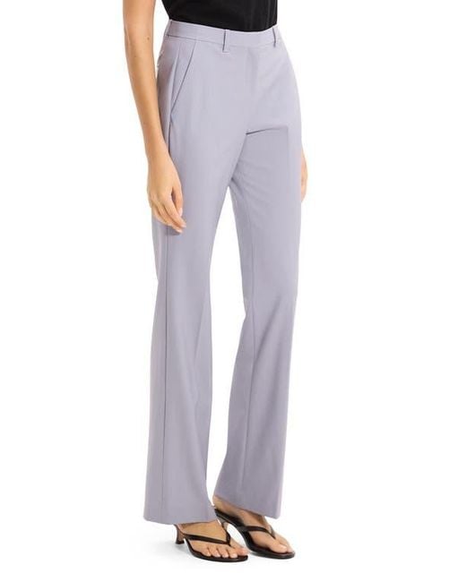 Theory Blue Slim Fit Stretch Wool Trousers