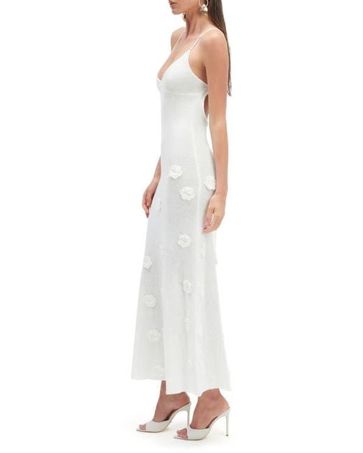 Bardot White Brody Knit Halter Dress