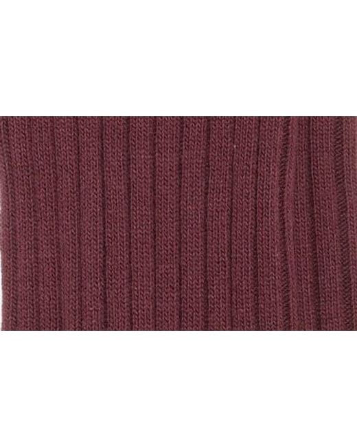Nordstrom Purple Ribbed Cotton Blend Socks for men