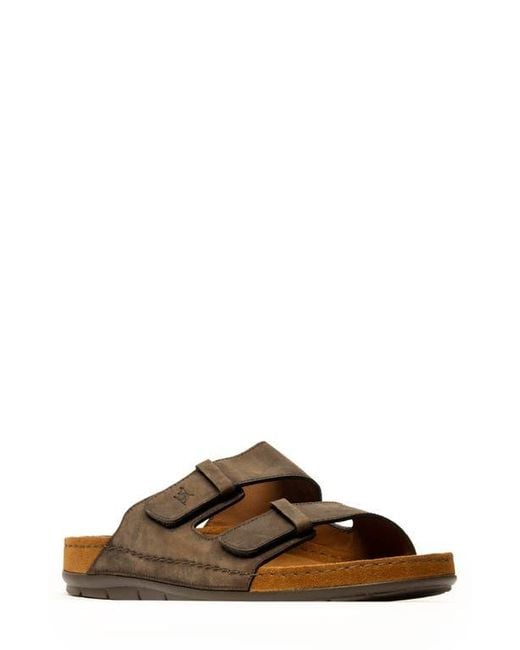 Rodd & Gunn Brown Ranfurly Slide Sandal for men