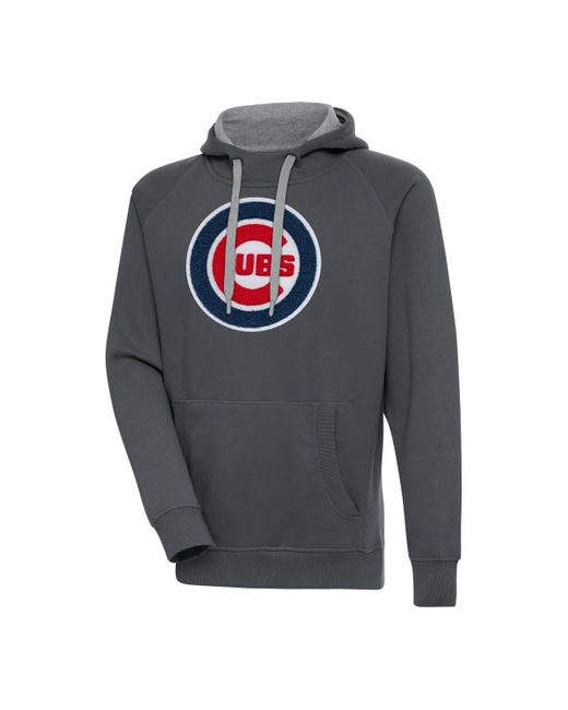 Antigua Gray Chicago Cubs Victory Chenille Pullover Hoodie At Nordstrom for men