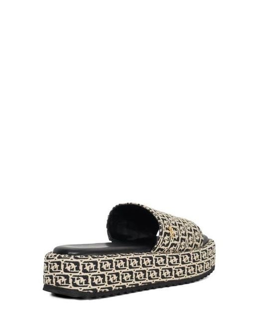 Dune Gray Lanie Platform Slide Sandal